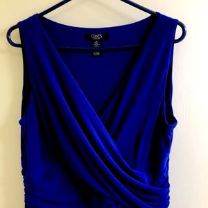 Royal blue Chaps jersey evening gown